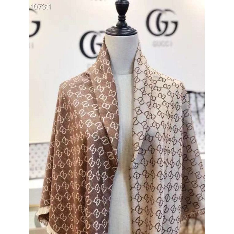 Gucci Wool and Silk Square Scarf SS001067