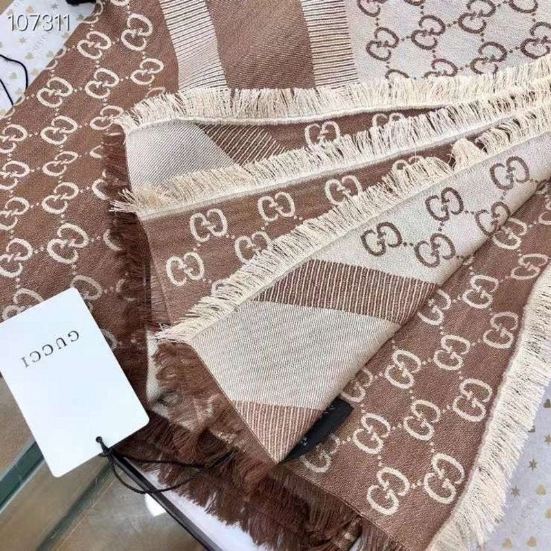 Gucci Wool and Silk Square Scarf SS001067