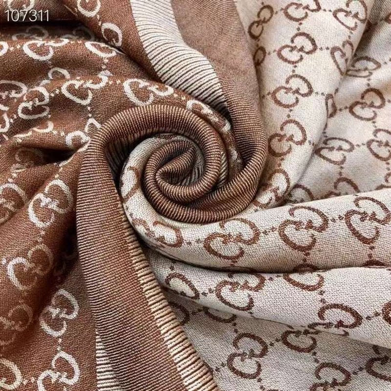 Gucci Wool and Silk Square Scarf SS001067
