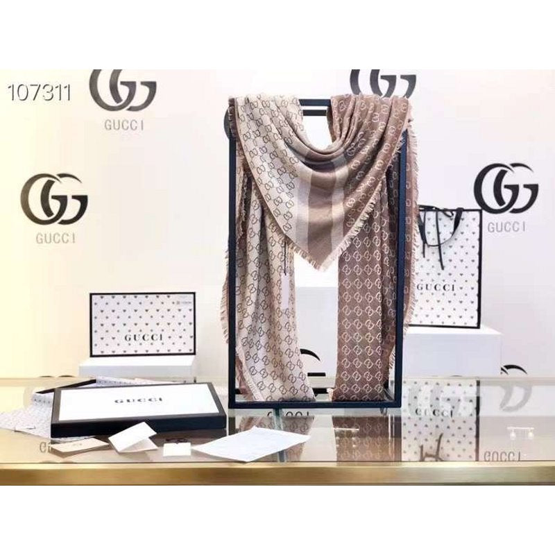 Gucci Wool and Silk Square Scarf SS001067