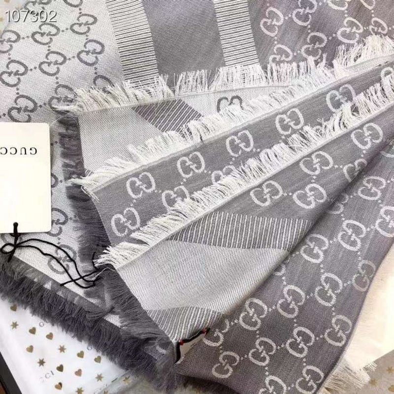 Gucci Wool and Silk Square Scarf SS001068