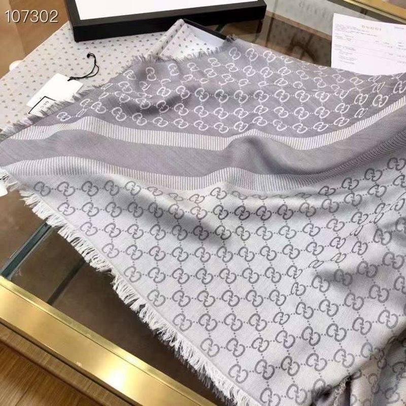 Gucci Wool and Silk Square Scarf SS001068