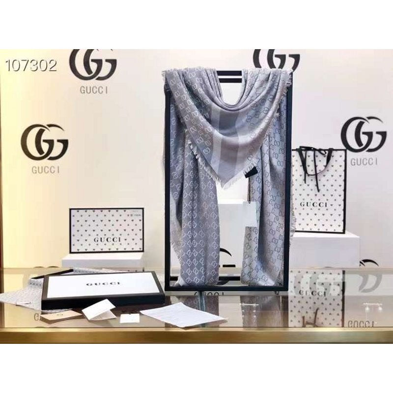 Gucci Wool and Silk Square Scarf SS001068