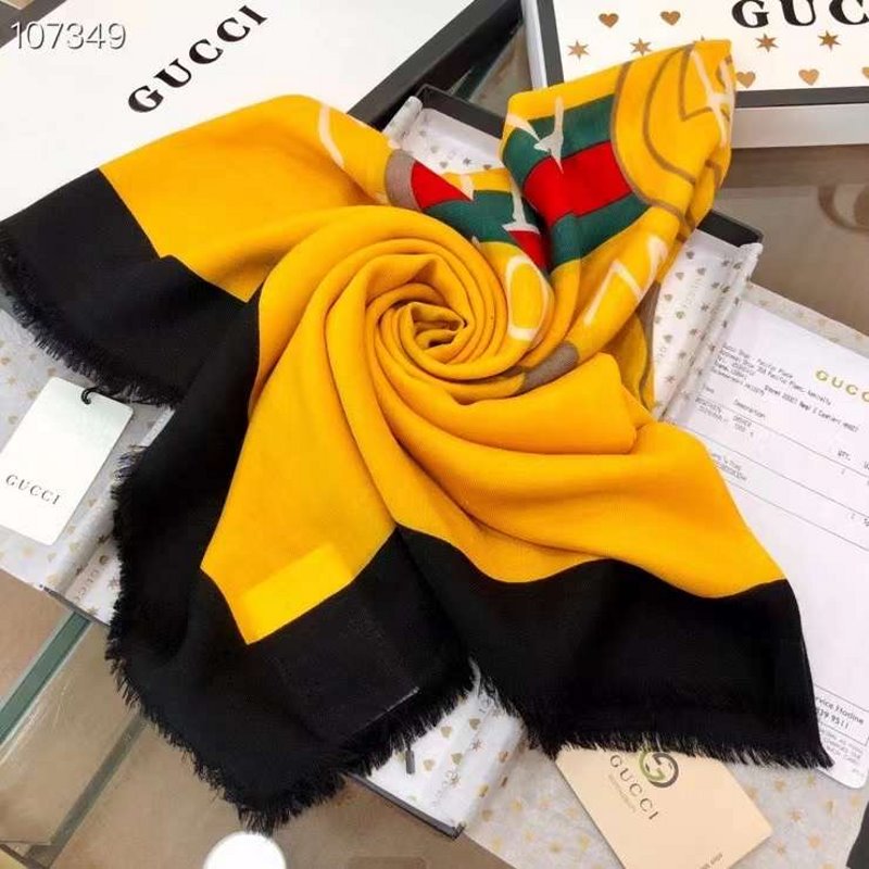 Gucci Wool and Silk Square Scarf SS001070