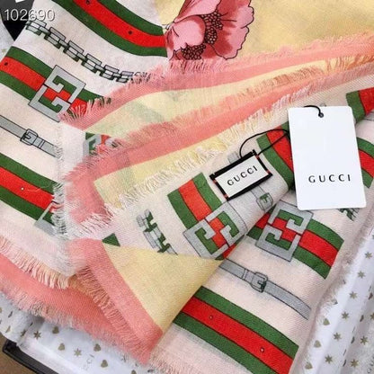 Gucci Wool and Silk Square Scarf SS001074