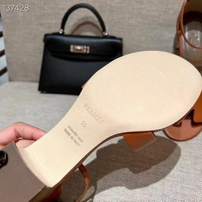 Hermes Heeled Oran Sandals SHS03696