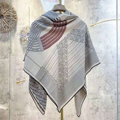 Hermes Muberry Silk and Cashmere Scarf SS001098