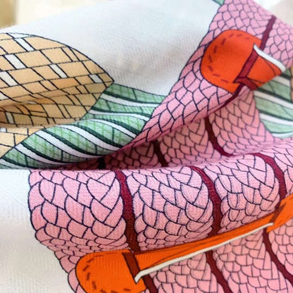 Hermes Muberry Silk and Cashmere Scarf SS001099