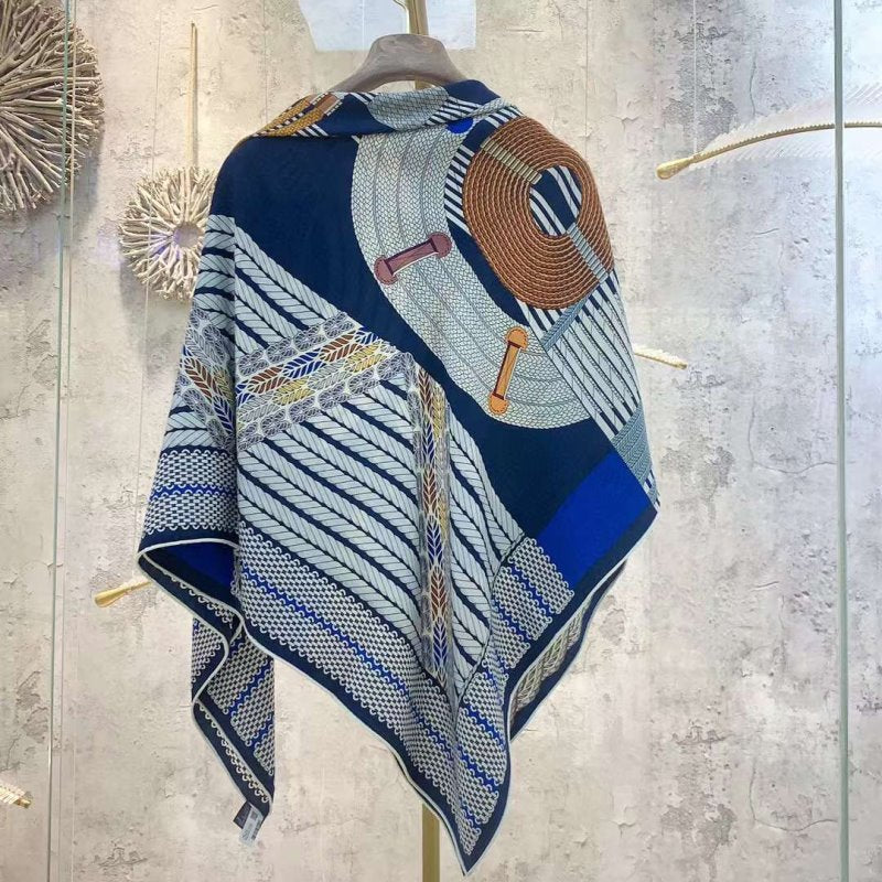 Hermes Muberry Silk and Cashmere Scarf SS001102