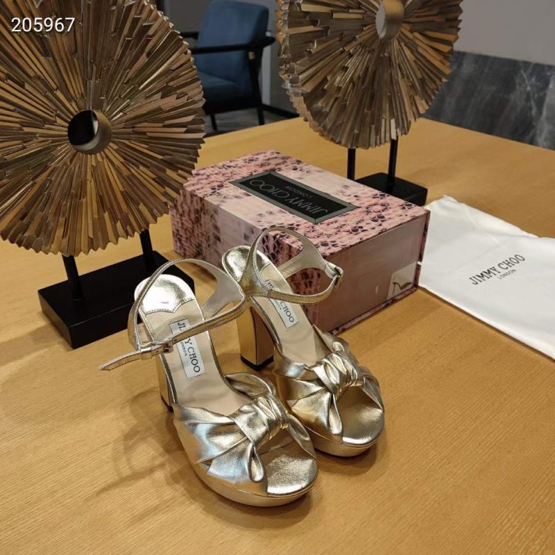 Jimmy Choo Thick High Heeled Sandals SHS05030