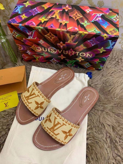 Louis Vuitton Brown Slippers SHS02550