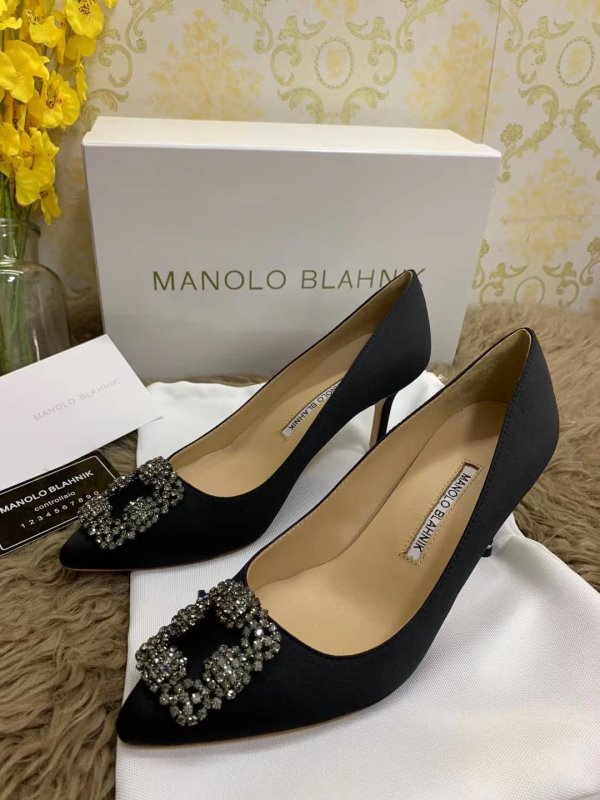 Manolo Blahnik Black Heeled Sandals SHS02529