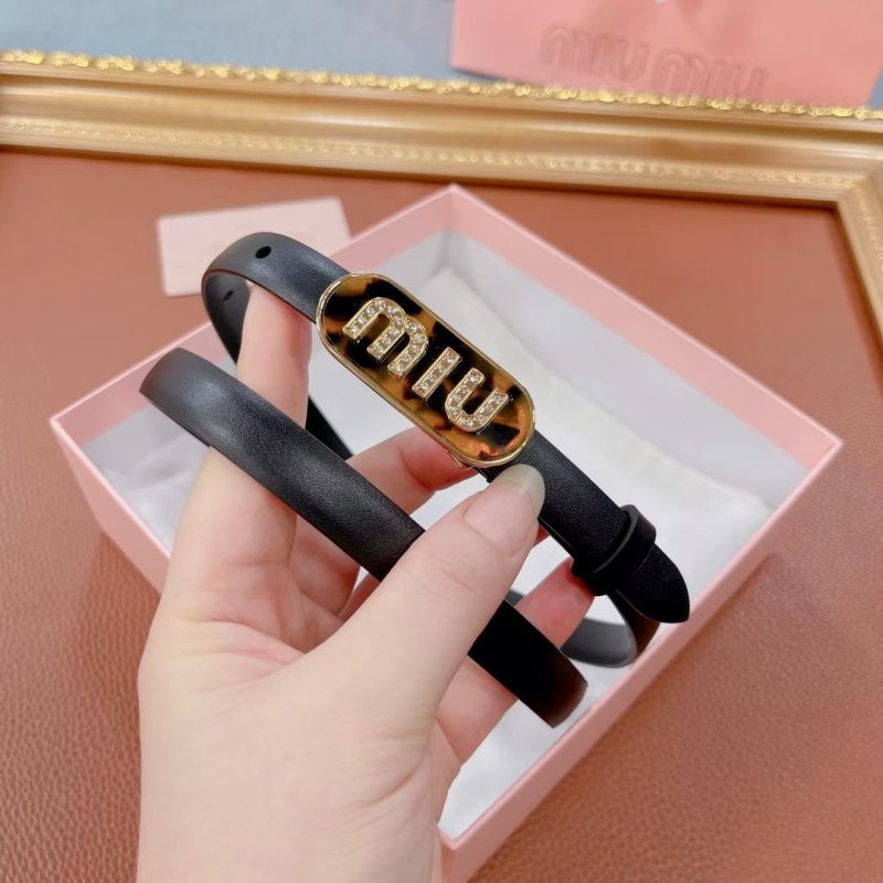 Miu Miu Black Leather  Belt  WLB01180