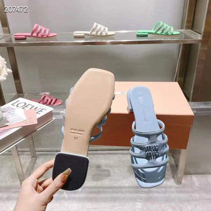 Miu miu Flat Suede Slppers SHS05398