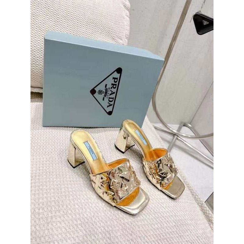 Prada Rivet Heeled Sandals SHS05310