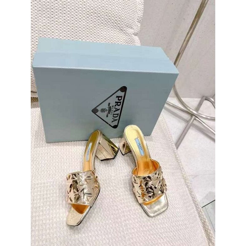 Prada Rivet Heeled Sandals SHS05310