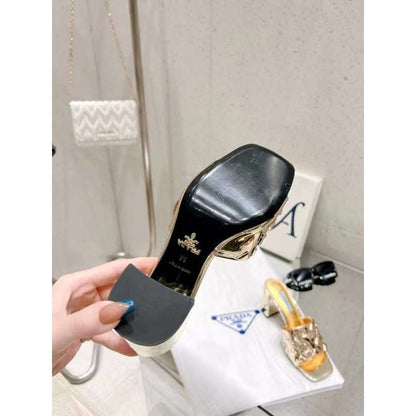 Prada Rivet Heeled Sandals SHS05310