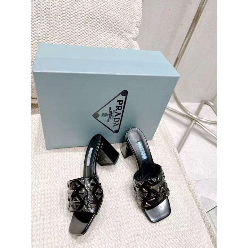 Prada Rivet Heeled Sandals SHS05311