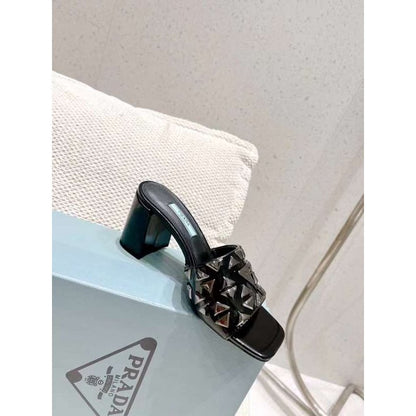 Prada Rivet Heeled Sandals SHS05311