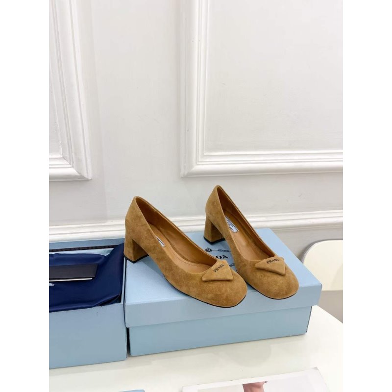 Prada Square Head Single Shoes SH00226