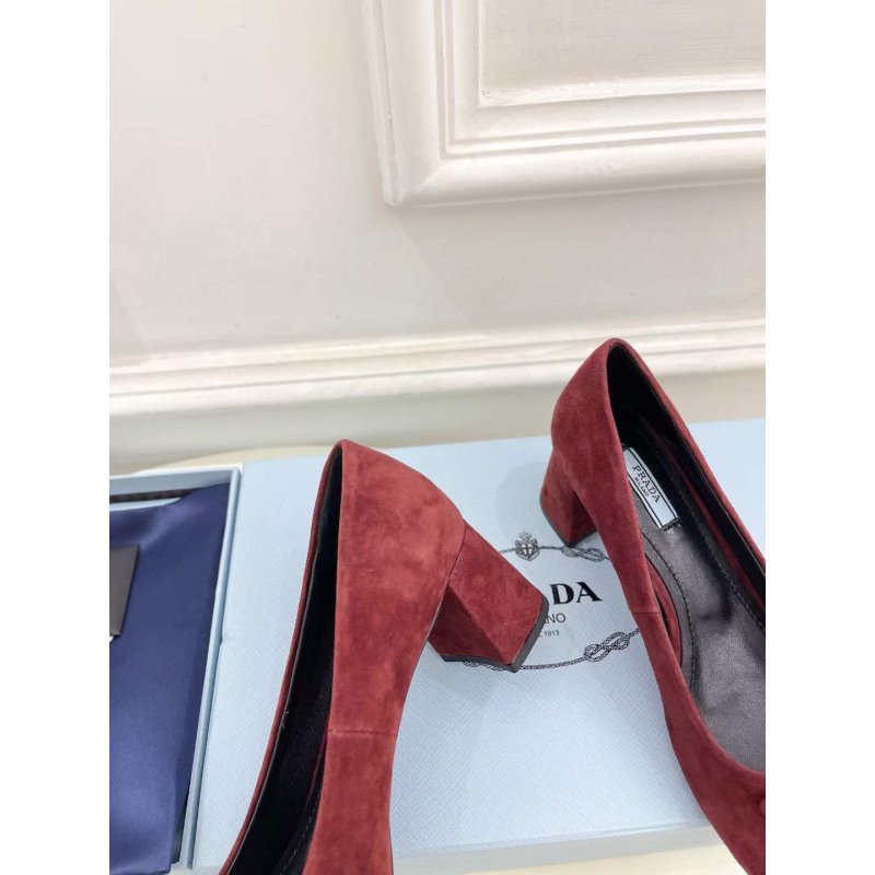 Prada Square Head Single Shoes SH00227