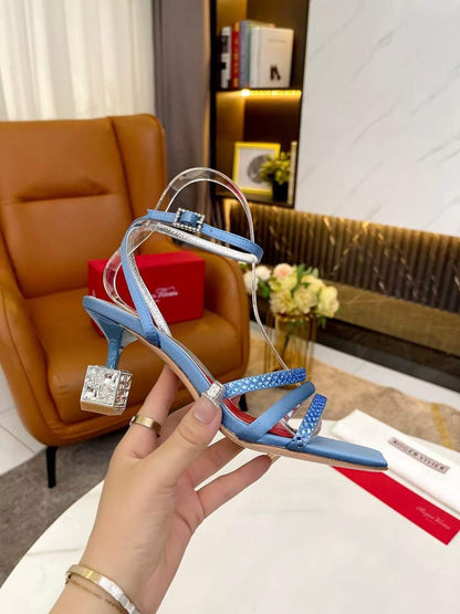 Roger Vivier Hollow Heeled Sandals SHS04338