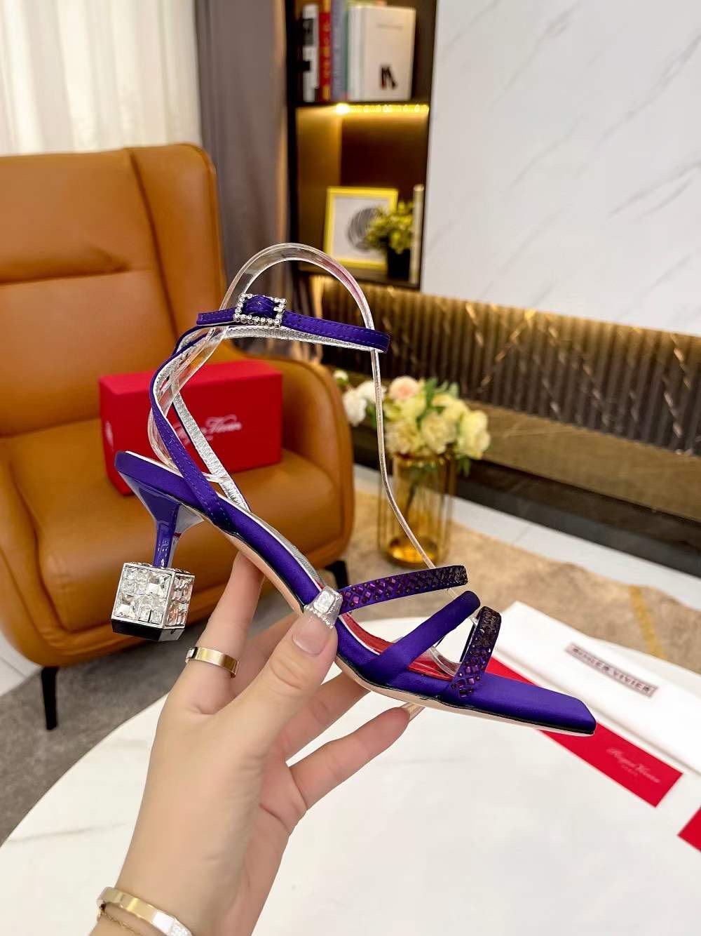 Roger Vivier Hollow Heeled Sandals SHS04339