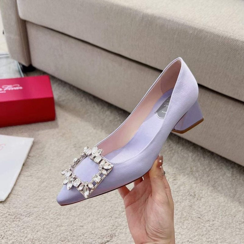 Roger Vivier Diamond Button Heeled Shoes SH00206