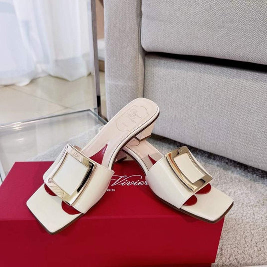Roger Vivier Square Button  Mueller Shoes SH00127