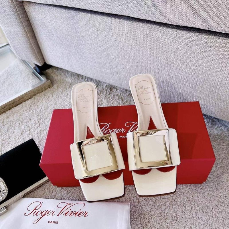 Roger Vivier Square Button  Mueller Shoes SH00127