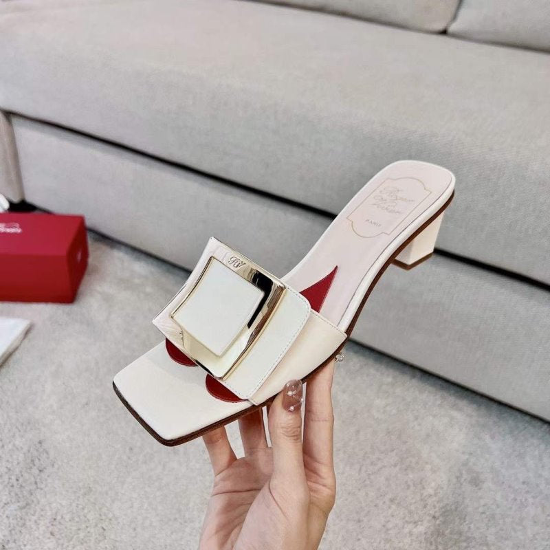 Roger Vivier Square Button  Mueller Shoes SH00127