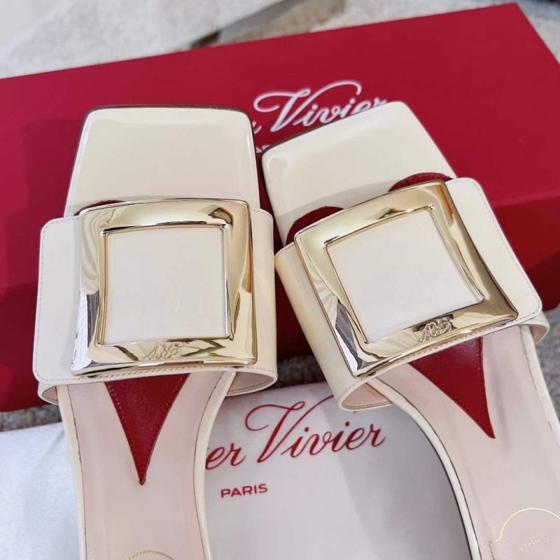 Roger Vivier Square Button  Mueller Shoes SH00127