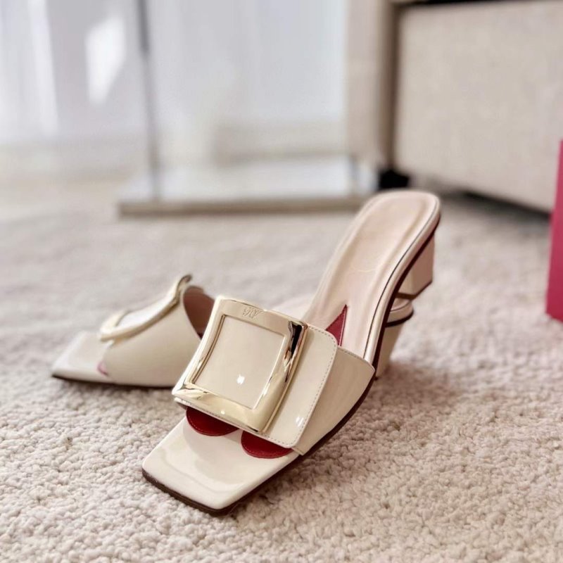 Roger Vivier Square Button  Mueller Shoes SH00127