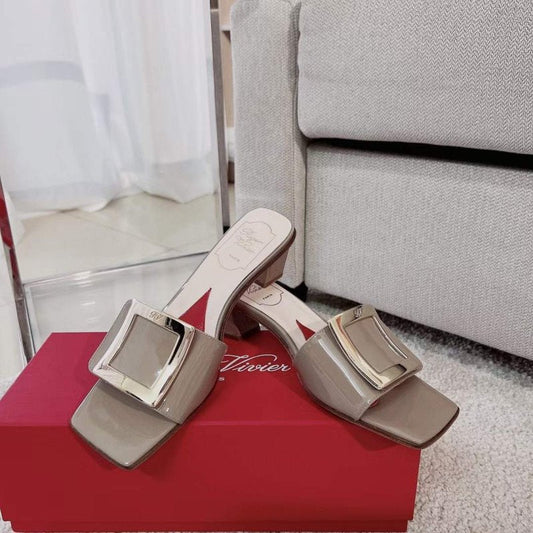 Roger Vivier Square Button  Mueller Shoes SH00128