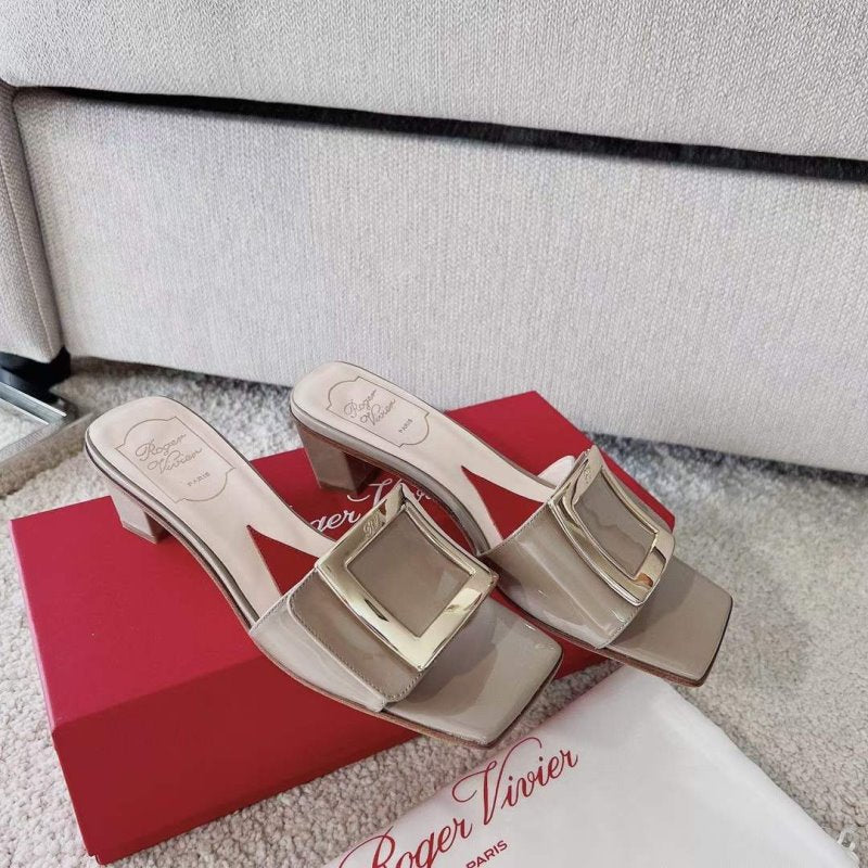 Roger Vivier Square Button  Mueller Shoes SH00128
