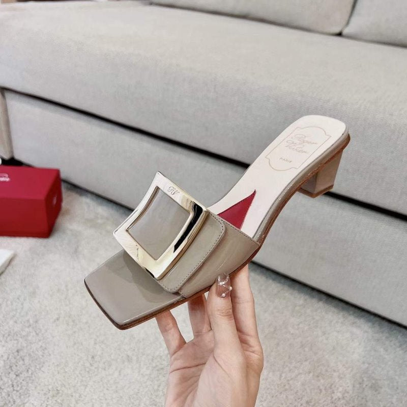 Roger Vivier Square Button  Mueller Shoes SH00128