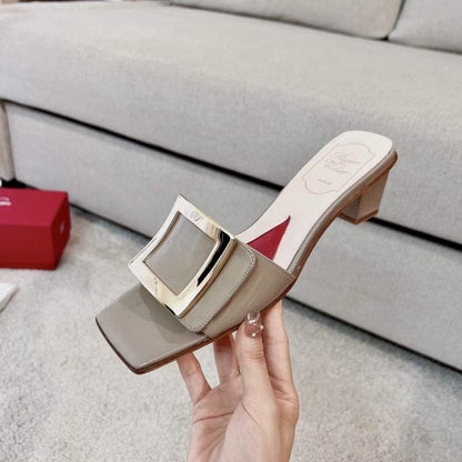 Roger Vivier Square Button  Mueller Shoes SH00128