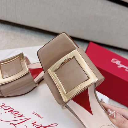 Roger Vivier Square Button  Mueller Shoes SH00128
