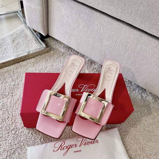 Roger Vivier Square Button  Mueller Shoes SH00129