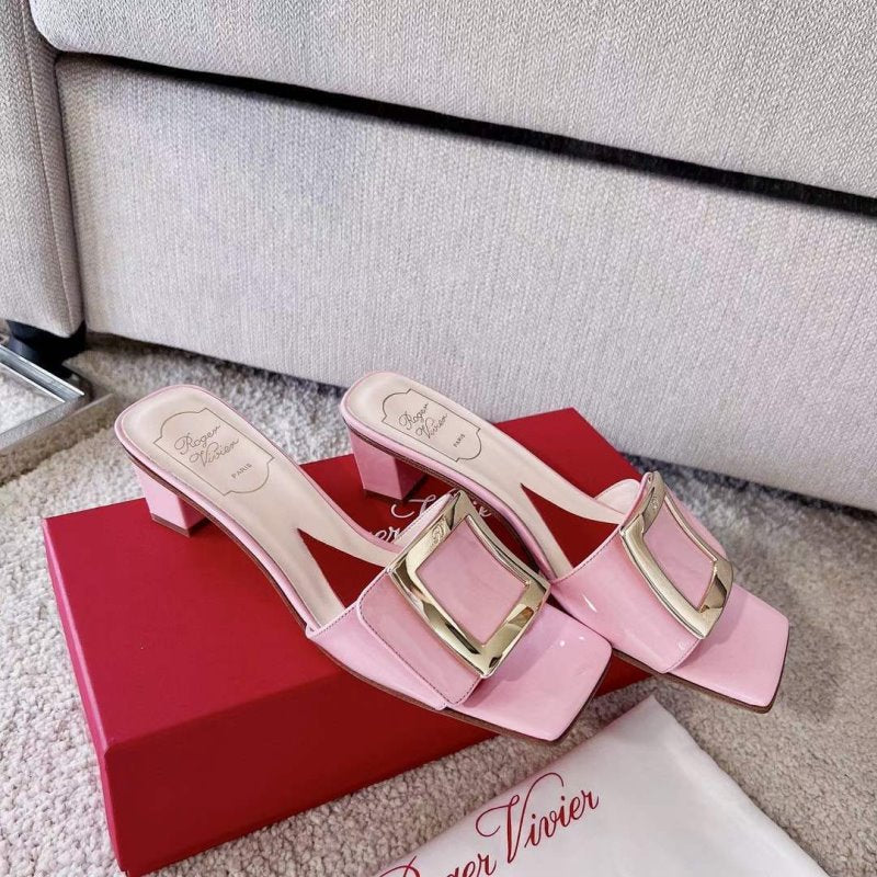 Roger Vivier Square Button  Mueller Shoes SH00129