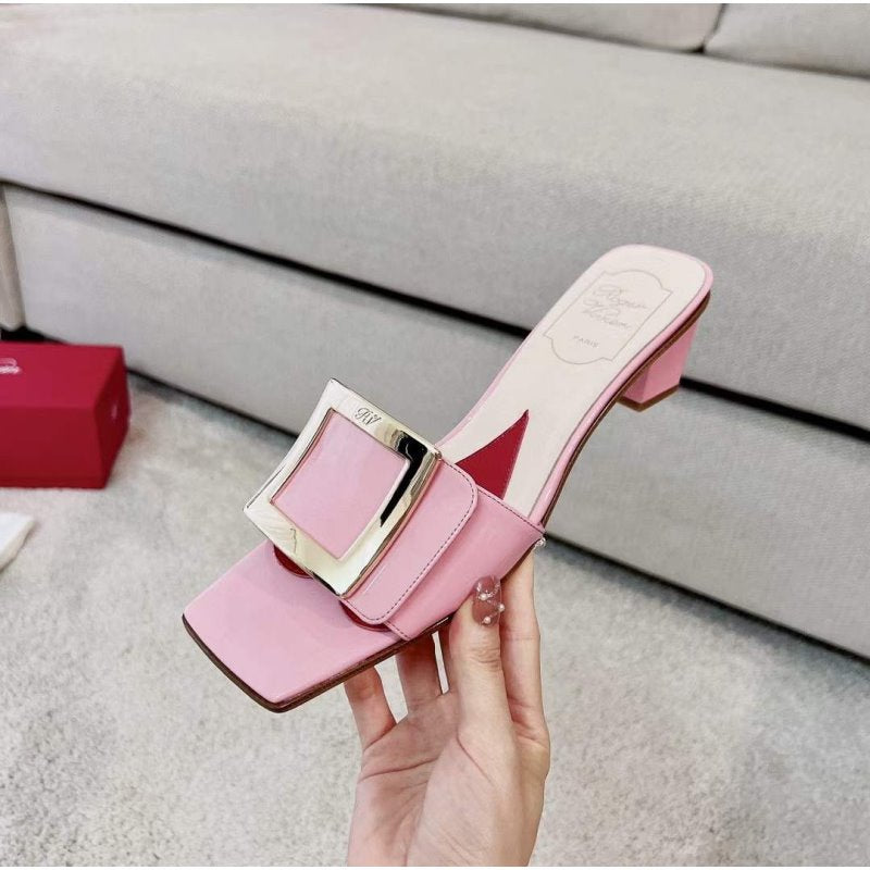 Roger Vivier Square Button  Mueller Shoes SH00129