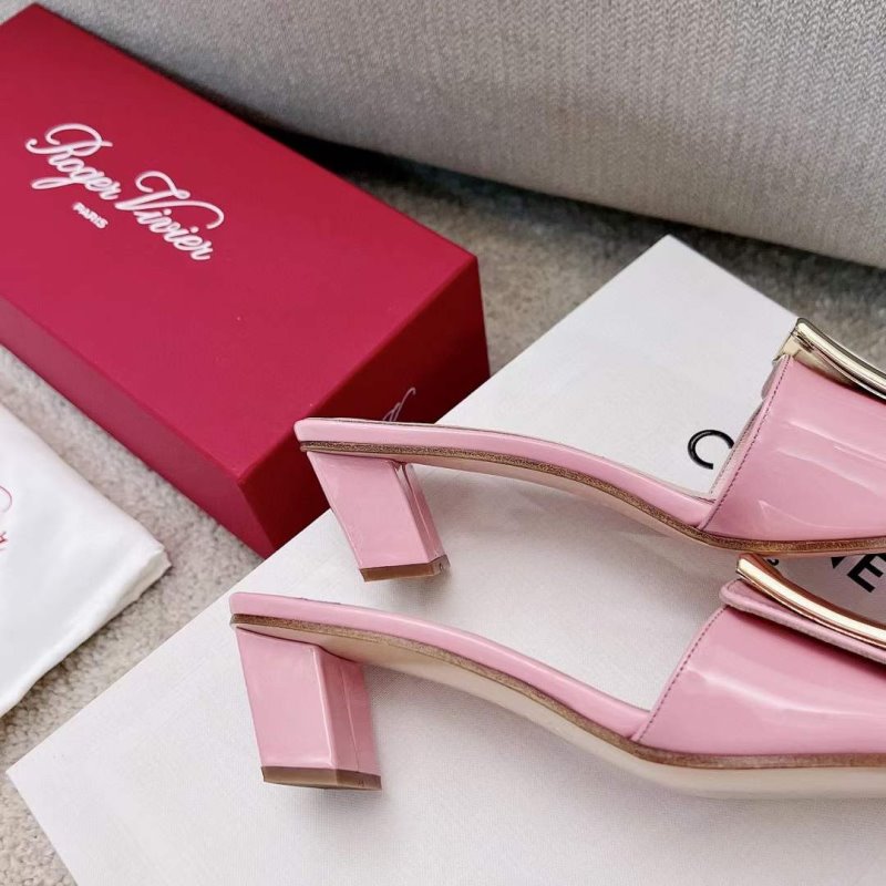 Roger Vivier Square Button  Mueller Shoes SH00129