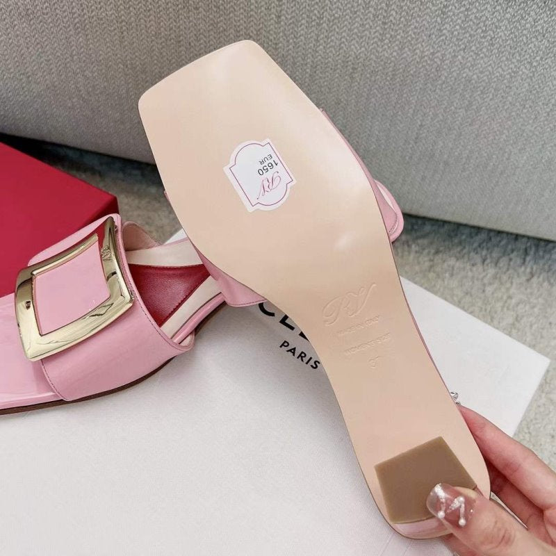 Roger Vivier Square Button  Mueller Shoes SH00129