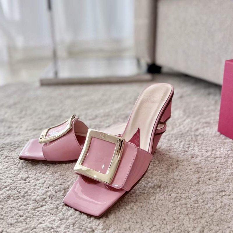 Roger Vivier Square Button  Mueller Shoes SH00129