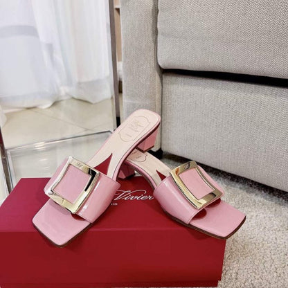 Roger Vivier Square Button  Mueller Shoes SH00129