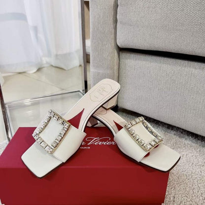 Roger Vivier Square Button  Mueller Shoes SH00130