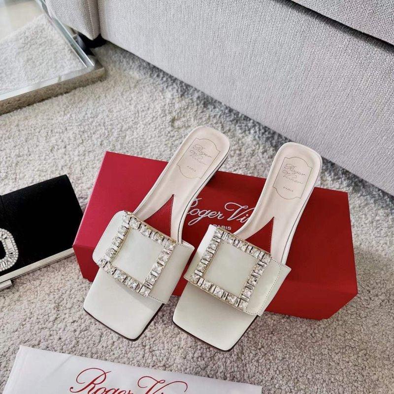 Roger Vivier Square Button  Mueller Shoes SH00130