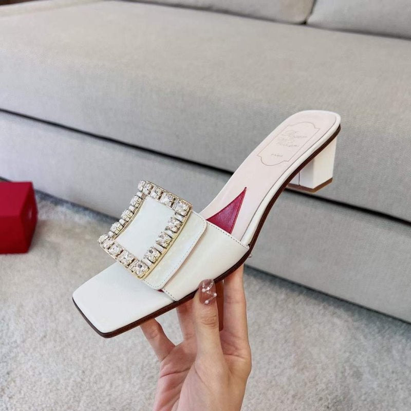 Roger Vivier Square Button  Mueller Shoes SH00130