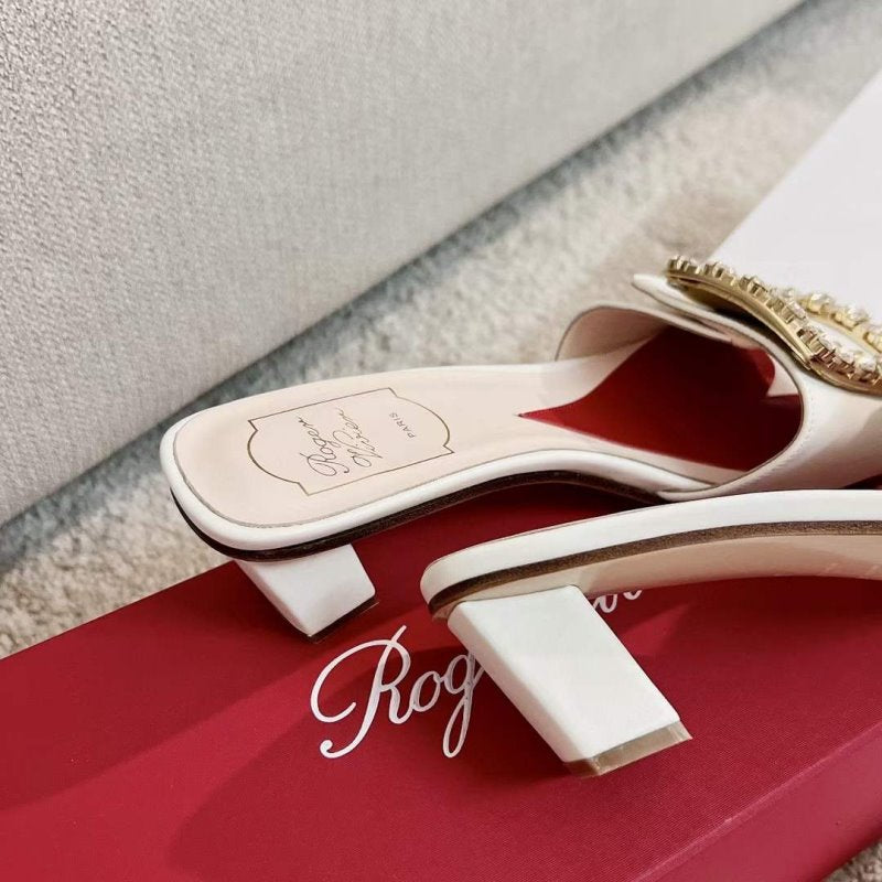 Roger Vivier Square Button  Mueller Shoes SH00130