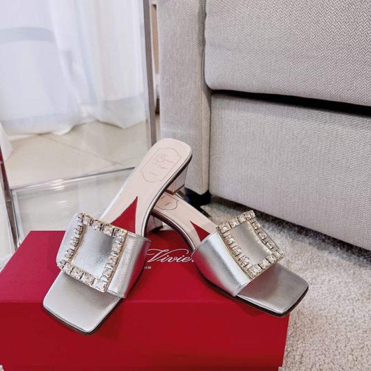 Roger Vivier Square Button  Mueller Shoes SH00131